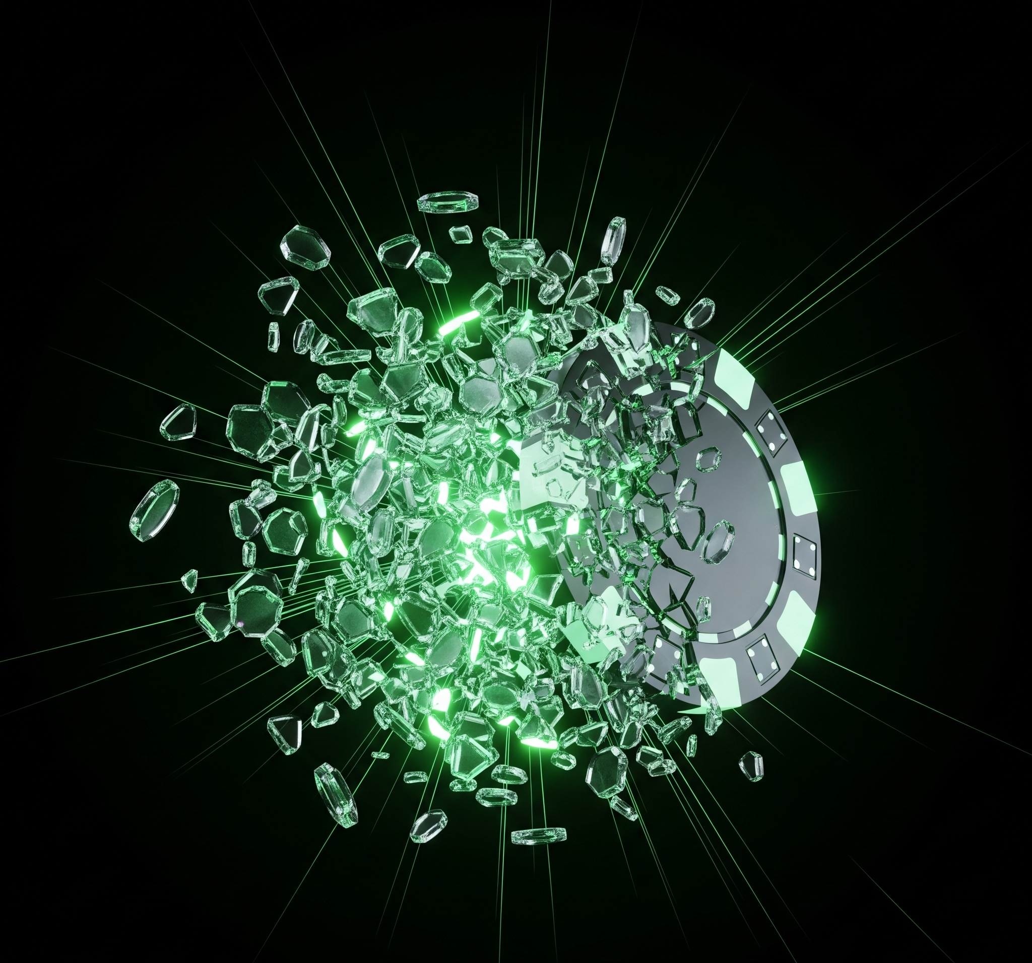 Visual de casino de espadas holográficas